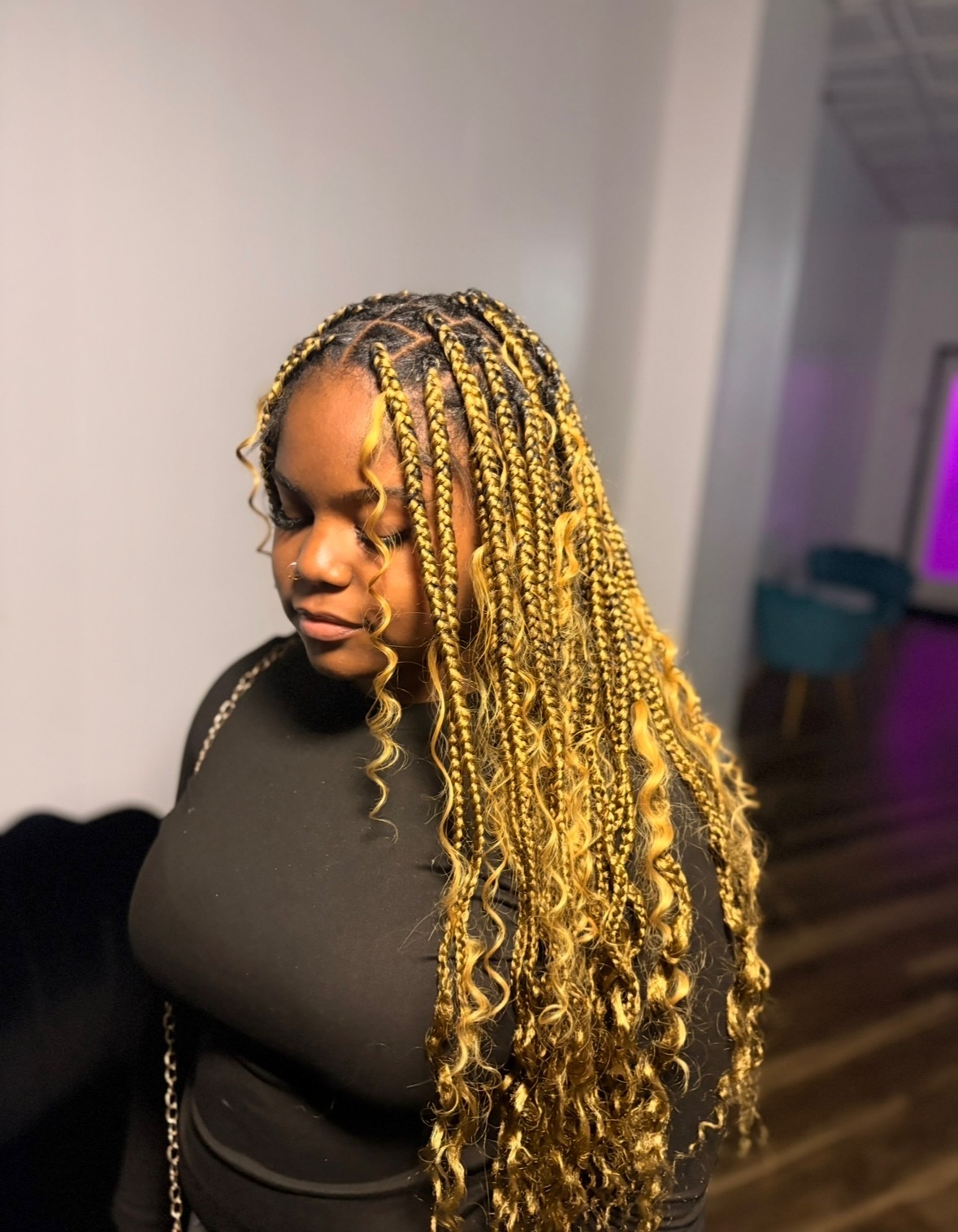 Client braiding work by Styled by Abby