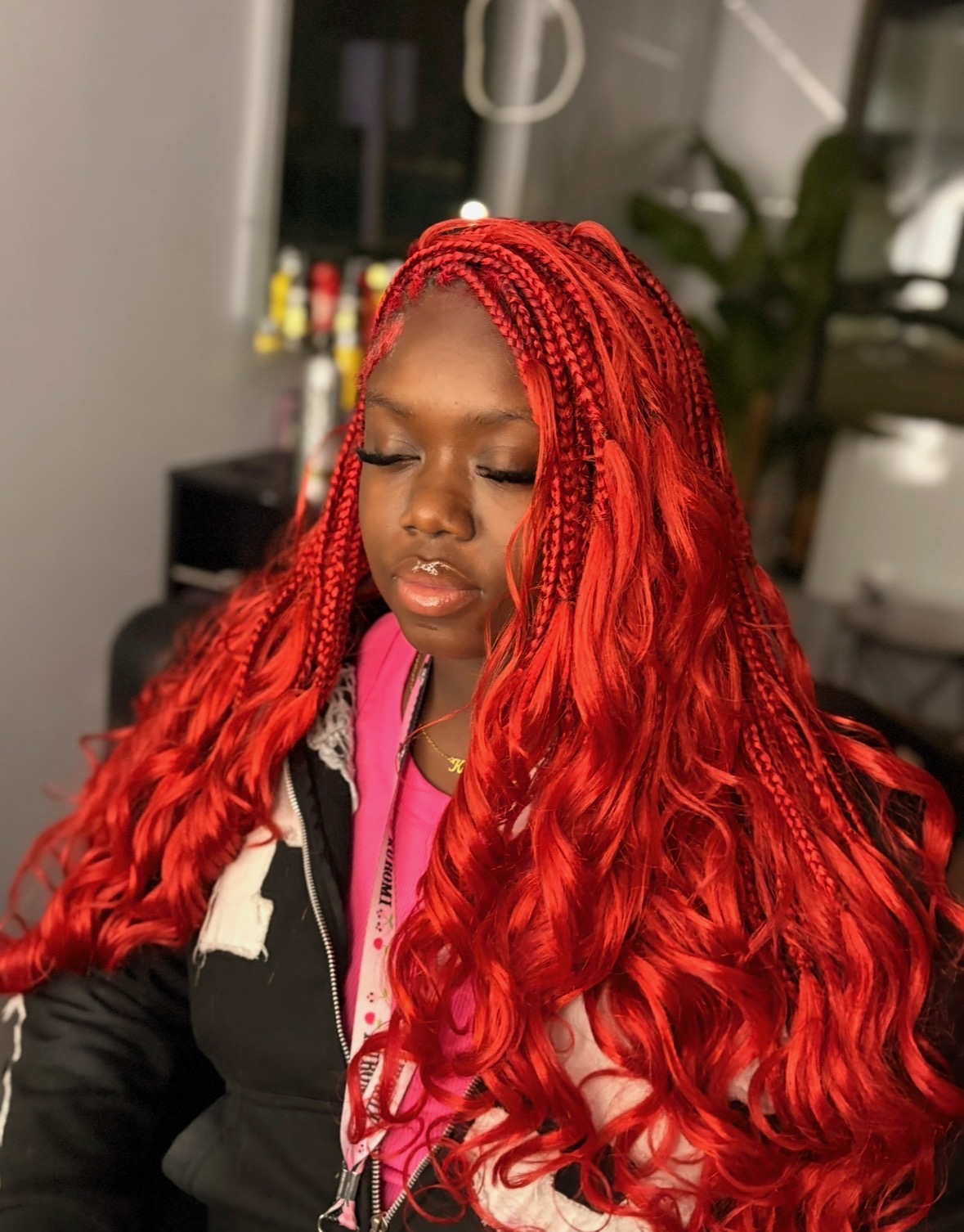 Client braiding work by Styled by Abby